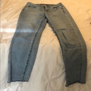 High rise straight jeans